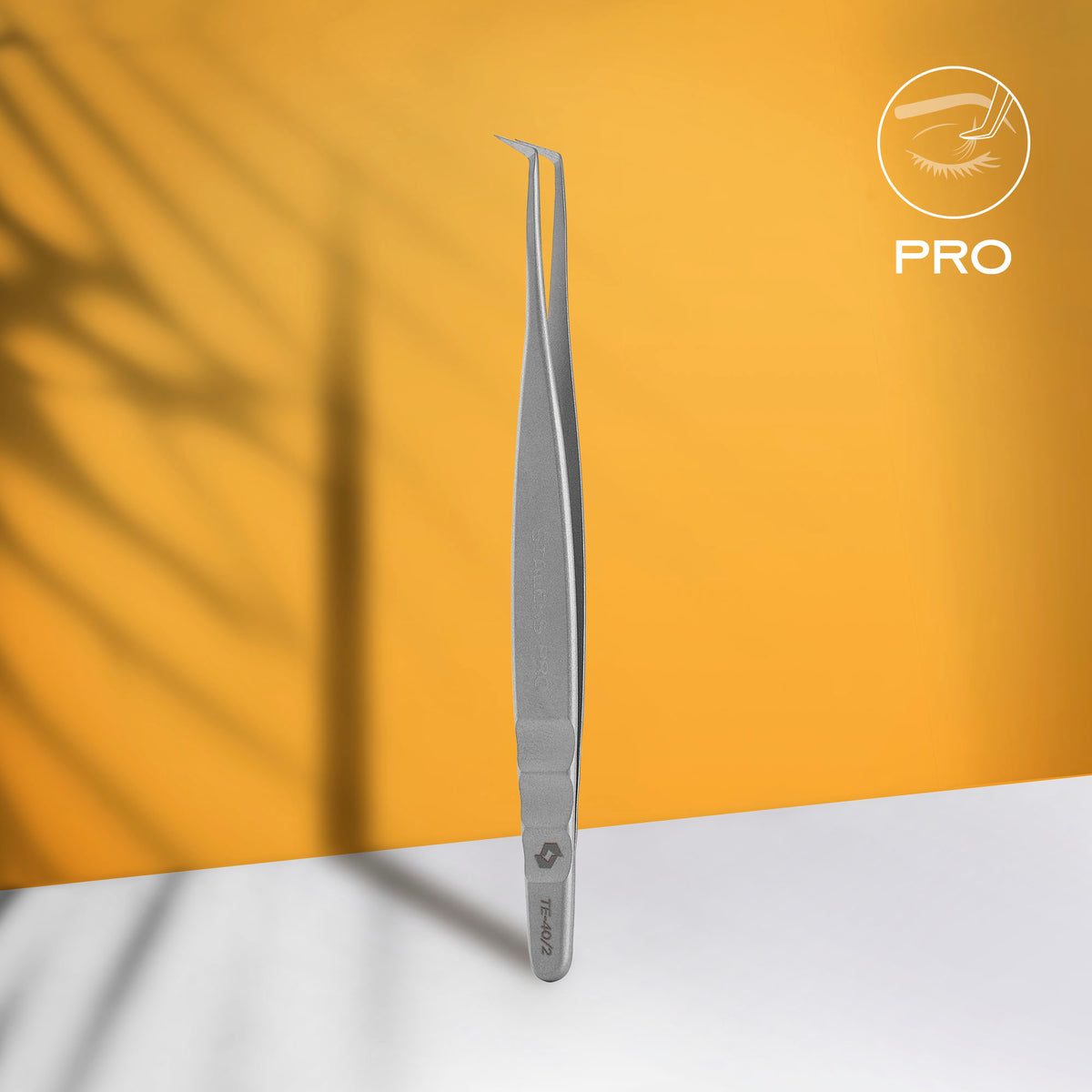 STALEKS  Professional eyelash tweezers EXPERT 40 TYPE 2 (L-shaped, 70′) - All Pro Beauty