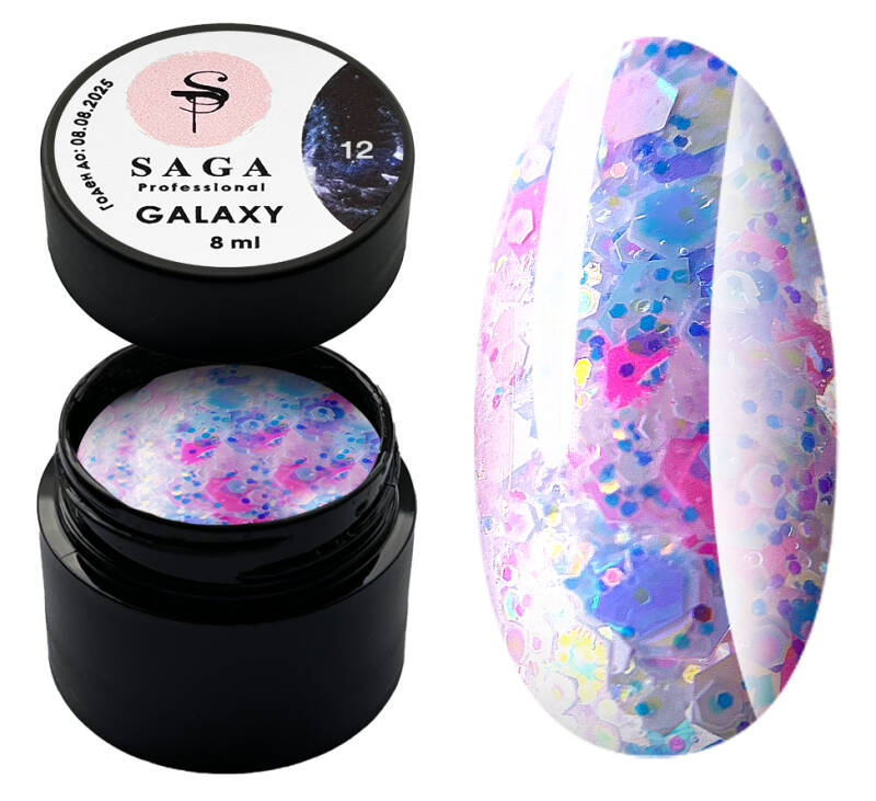 Saga Professional Galaxy Glitter No12   (8ml)