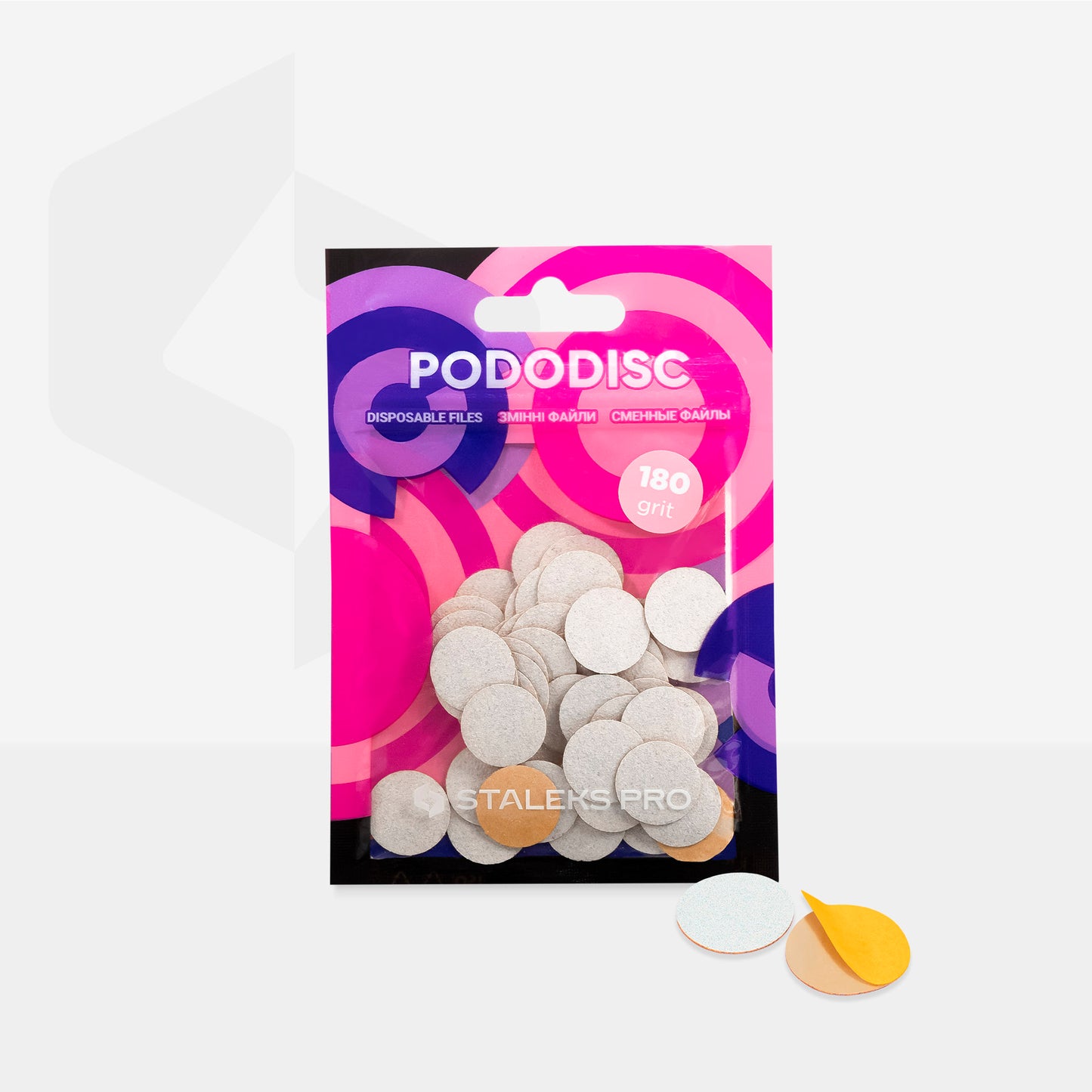 STALEKS Disposable white files  PODODISC S 50pcs (PDF-100,180,240,320)