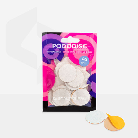 STALEKS Disposable white files  PODODISC L 50 pcs (PDF-80,100,180,240,320)