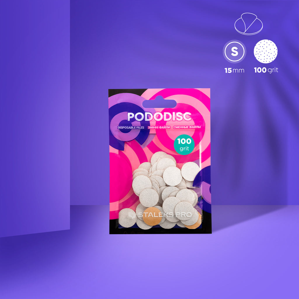 STALEKS Disposable white files  PODODISC S 50pcs (PDF-100,180,240,320) - All Pro Beauty
