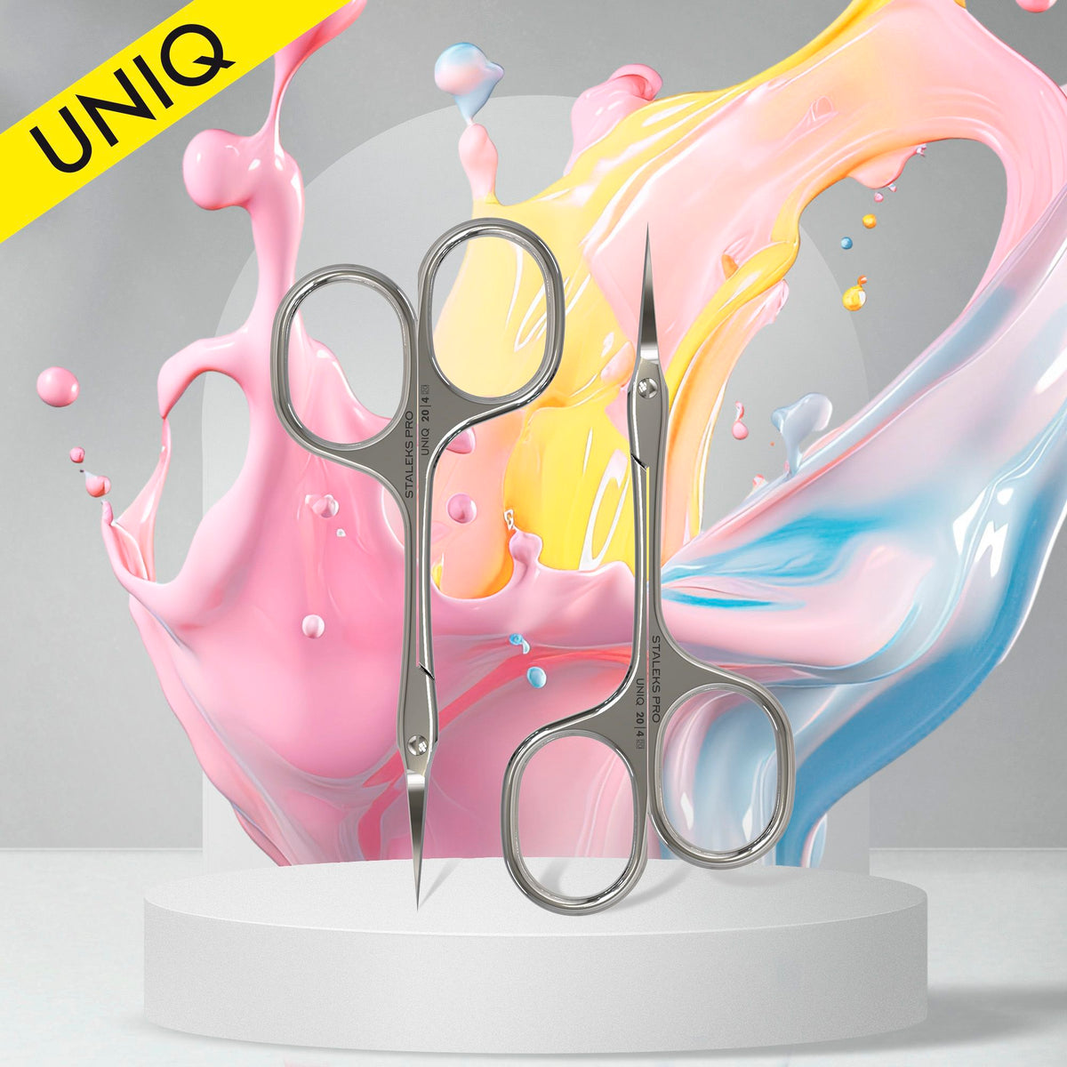 STALEKS Professional cuticle scissors Asymmetric UNIQ 20 TYPE 4 (SQ-20/4) - All Pro Beauty