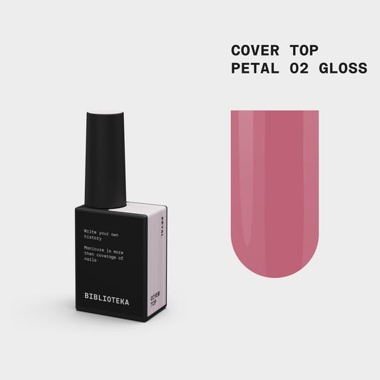BIBLIOTEKA Gloss Cover TOP № 02 Petal – Soft pink, 10 ml