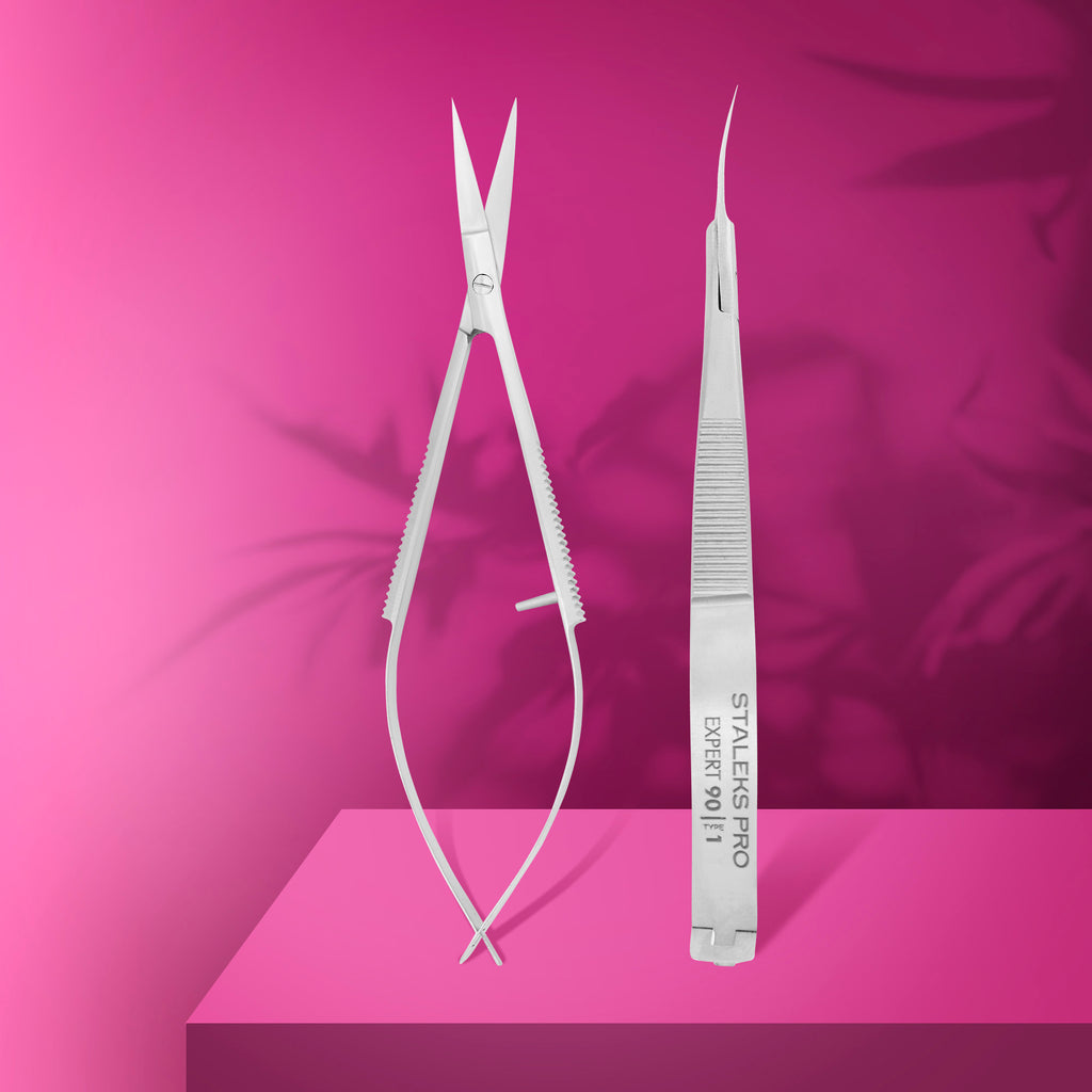 STALEKS Professional cuticle micro scissors EXPERT 90 TYPE 1 - All Pro Beauty
