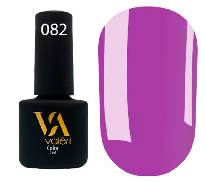 Valeri Nail gel polish No82 (light lilac, enamel, 6 ml - All Pro Beauty