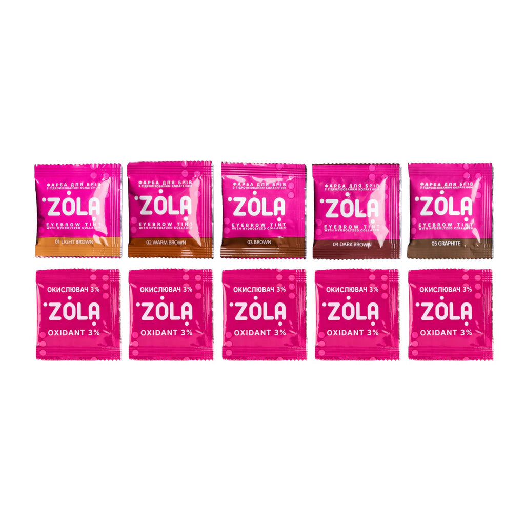 ZOLA Eyebrow Tint Set - Sachets 10pcs - All Pro Beauty